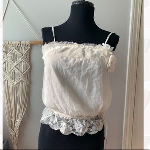 American Eagle Ruffled Tank Top